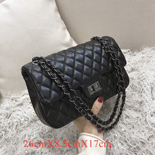 Load image into Gallery viewer, Summer Bags For Women 2019 Luxury Brand Clutch Bag Leather Fashion Plaid Small Crossbody Bags For Women Black Shoulder Bag