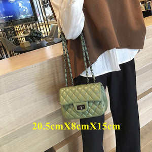 Summer Bags For Women 2019 Luxury Brand Clutch Bag Leather Fashion Plaid Small Crossbody Bags For Women Black Shoulder Bag