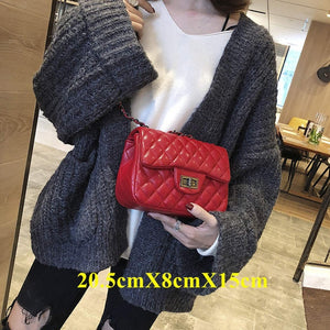 Summer Bags For Women 2019 Luxury Brand Clutch Bag Leather Fashion Plaid Small Crossbody Bags For Women Black Shoulder Bag