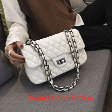 Load image into Gallery viewer, Summer Bags For Women 2019 Luxury Brand Clutch Bag Leather Fashion Plaid Small Crossbody Bags For Women Black Shoulder Bag