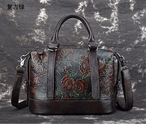 Fashion Women Genuine Embossed Leather Handbag Vintage Trend Casual Female Crossbody Messenger Shoulder Bag Ladies Tote Bags New