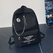 Load image into Gallery viewer, Trend chain backpack female punk hip hop oxford waterproof street campus bag college student travel Rucksack School Backpacks