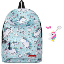 Load image into Gallery viewer, cute backpacks for teenage girls Junior School bag backpack school girl set bags with case Laptop kids unicorn backpack