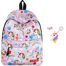 Load image into Gallery viewer, cute backpacks for teenage girls Junior School bag backpack school girl set bags with case Laptop kids unicorn backpack
